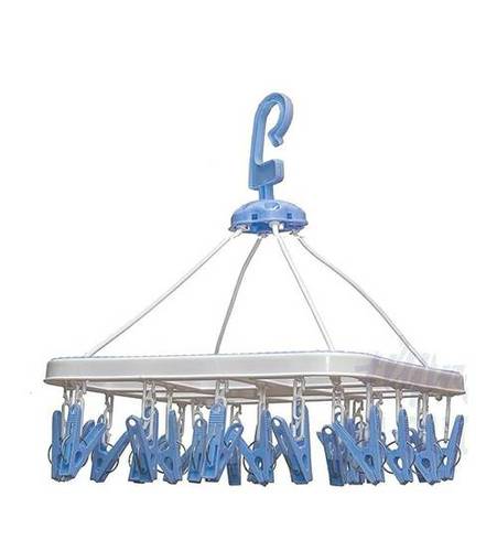 Plastic Cloth Hanger Cloth Hanger With 24 Clips