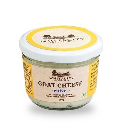 Preservative Fat Free Goat Cheese With Fresh Chives For Essentials And Nutrition