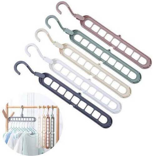 Chocolate Unbreakable Multicolour Plastic Cloth Hanger Organizer