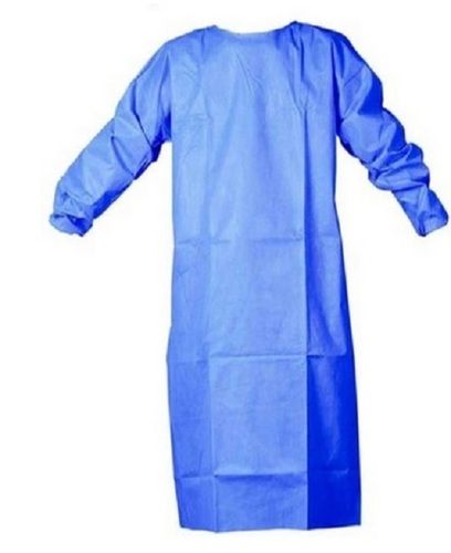 Blue Disposable Comfortable Full Sleeve Non Woven Patient Gown For Hospital