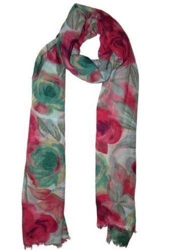 Assorted Ladies Party Wear Skin-Friendly And Breathable Floral Printed Viscose Scarves