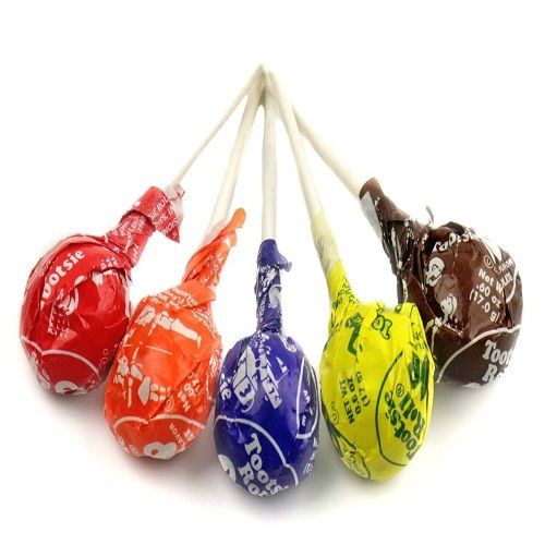 Multi Color Mixed Fruit Flavor Tootsie Roll Pops Lollipops Candy