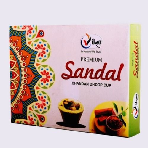 Premium Sandal Chandan Incense Dhoop Cup for Pooja, Religious and Temples