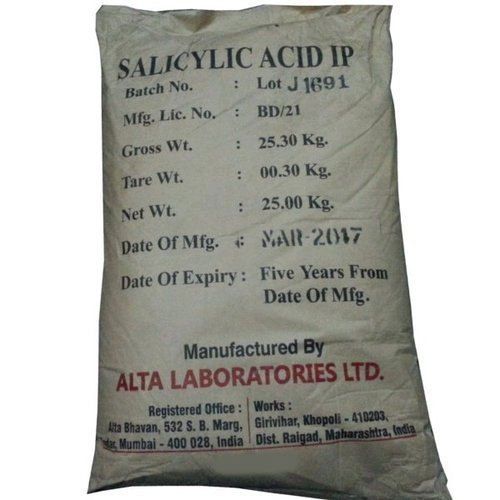 Salicylic Acid Powder 25Kg (C7H6O3) Boiling Point: 211 Deg C