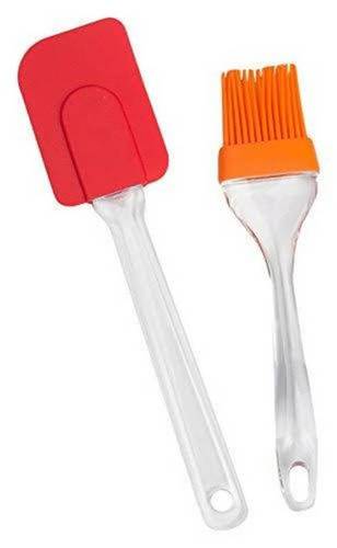 Small Silicon Oil Brush And Spatula Set