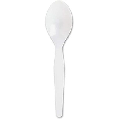 Use and Throw Basic Light Weight Disposable Plastic Soup Spoon