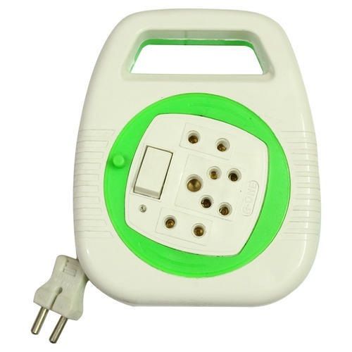 White And Green Deluxe Extension Cord Power Supply For Connecting Multiple Devices