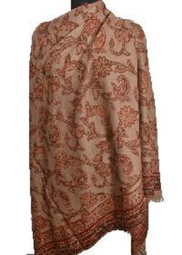 Ladies Light Weighted And Skin Friendly Embroidered Jamawar Wool Shawls