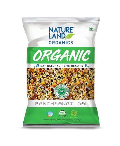 Rich Taste Hygienically Packed Natureland Organics Panchrangi Dal (500 Gm) Pouch Admixture (%): 2%