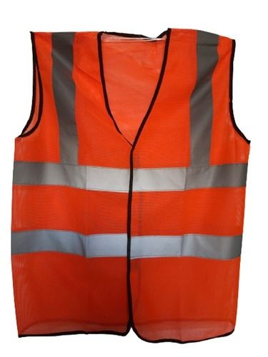 Sleeveless 50Gsm Orange Color Hitman Net Reflective Jacket Application: Industrial