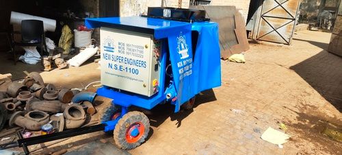 Blue Wet Shot Crete Machine Complete With Fittings And Hose Along With Dozing Pump 