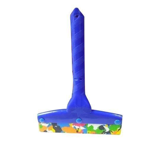 प्लास्टिक हैंडल और रबर ब्लेड के साथ ब्लू मिनी किचन वाइपर, साइज़ 10 इंच