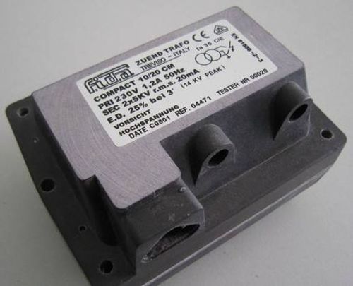 Compact Size 230v, 1.23a, 50hz Fida Ignition Transformer