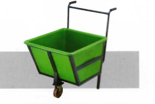 Green Trolly Plastic Dustbin for Canteen, Hospital and Hotels