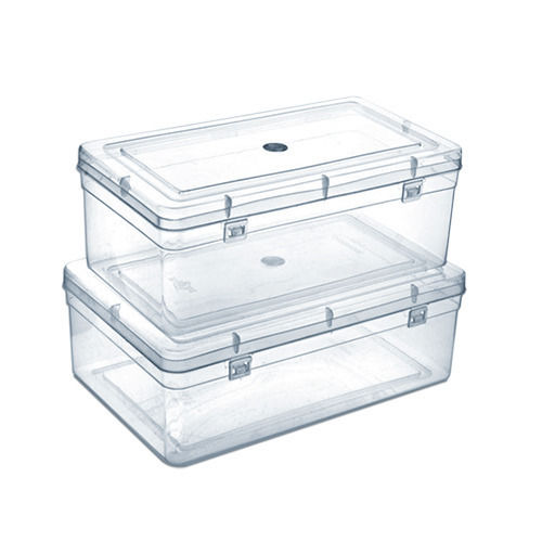 Transparent Plastic Storage Box, High Square Shape