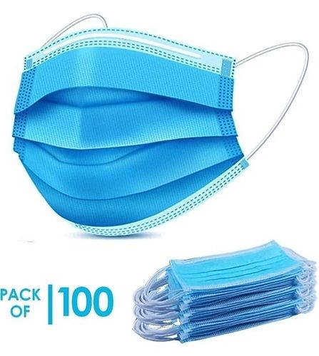 Light Weight 3 Ply Layer Disposable Face Masks With Nose Clip Meltblown Age Group: Suitable For All Ages