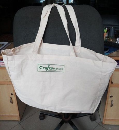 Plain White Color Cloth Carry Bags With Loop Handle For Shopping Design: Customized