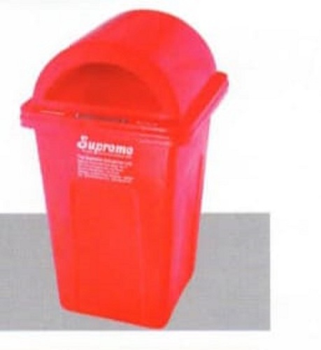 Plastic Swing Lid Dustbin - Lightweight, 20 Liters, Red Color | Hygienic Design, Insect-Repellent, Durable Body