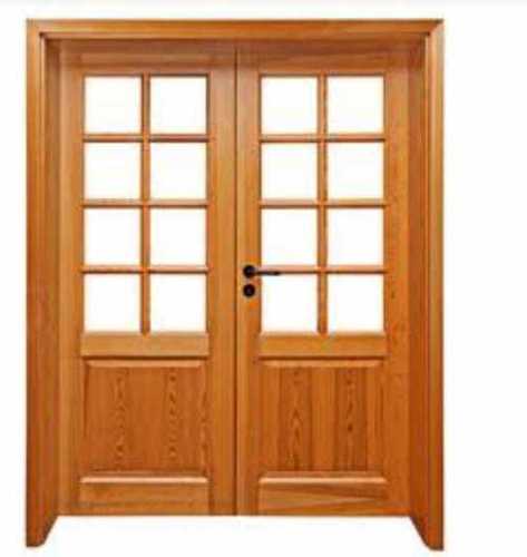 Wood Sliding Open Style Light Brown Polished Window Door With Impeccable Shine