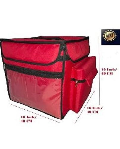 Moisture Proof Very Spacious And Light Weight, Red Plain Pvc Food Delivery Bags