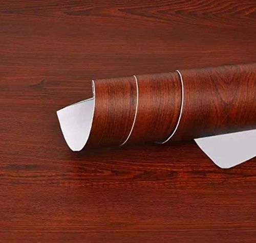 Non-Poisonous Brown Color, Elton Light Oak Wood Adhesive Decorative Vinyl Shelf Liner