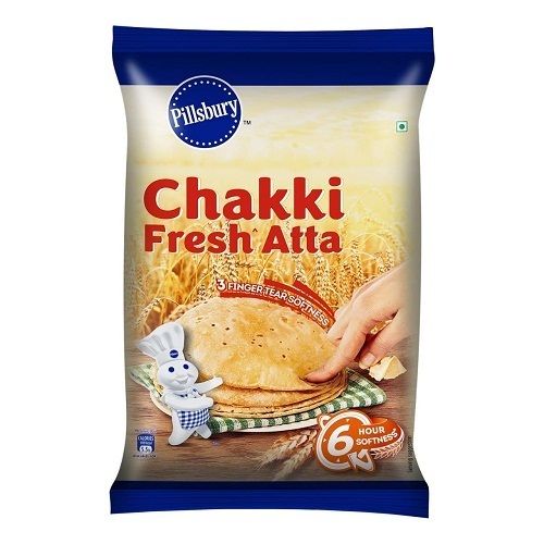 Dietary Fiber And Calcium Rich 100% Pure Pillsbury Chakki Fresh Atta 5 Kg Carbohydrate: 13 Percentage ( % )