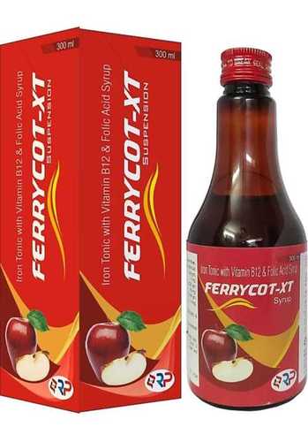  विटामिन B12 और फोलिक एसिड सिरप के साथ Ferrycot-Xt सस्पेंशन आयरन टॉनिक Apple (300 ml, 1 का पैक) खुराक का फॉर्म: तरल 