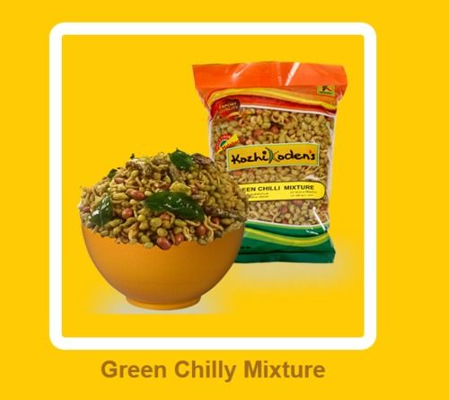 Fresh And Natural, Spicy Green Chilly Mixture Namkeen For Snacks Grade: A