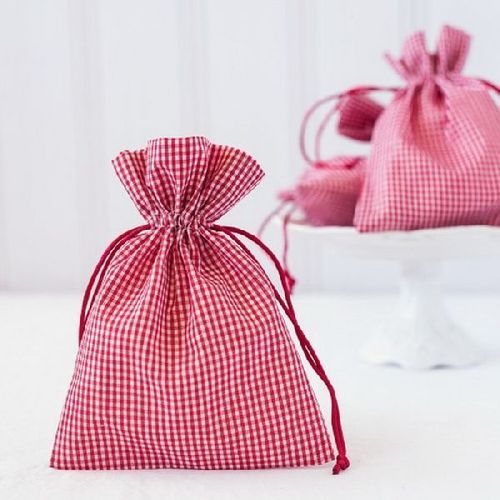 Red And White Very Spacious, Attractive Design Cotton Gift Bags