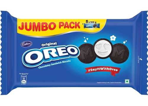 Rich, Smooth Choco Creme, Cadbury Oreo - Vanilla Biscuit, Jumbo Pack, 2X500 G Multipack Fat Content (%): 19.50G Grams (G)