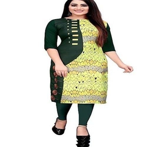 Skin Friendly And Exquisite Design Impeccable Finish Stylish Kurti For Ladies Bust Size: 37 Inch (In)