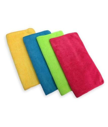 Yellow Tear Resistance Easy To Use Dust Free Microfiber Car Cleaning Cloth (40X40 Cm)