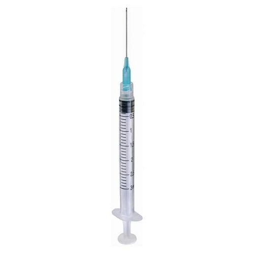 White And Light Blue Light Weight Plastic Syringe 23 Gauge