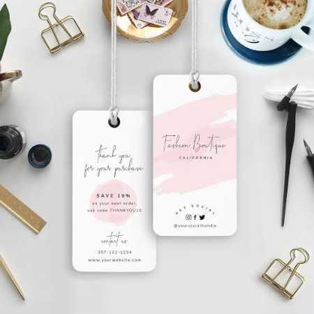 100% Eco Friendly Customized Print Paper Hang Tag For Garment Industry