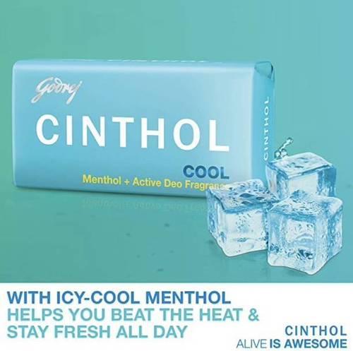 Cinthol Cool Bath Soap, Pack Size 100 Grams