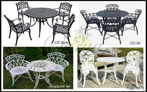 Fine Finish Designer Look Custom Color Outdoor Use Cafe Table 4 Chair Set Application: Holiday Resort