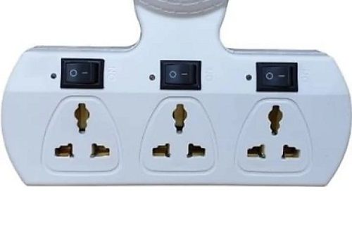 White High Power And Highly Durable Stylish 3 Electrical Switch Board 