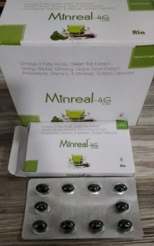 Omega 3 Fatty Acids, Green Tea Extract Soft Gel Capsules Capsule Shape: Oval