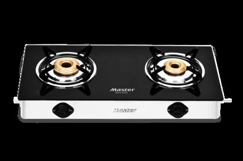 Manual Robust Construction Scratch Resistant Rectangular Double Burner Lpg Gas Stove