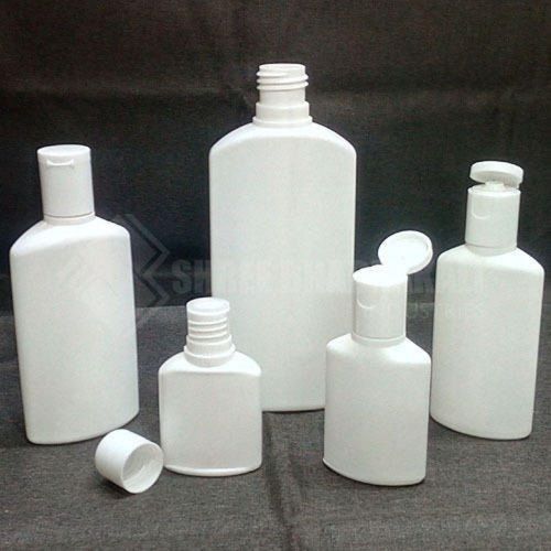 White 15-200 Ml Plastic Hair Shampoo Bottles With Flip Flop Cap For Pharmaceutical Industry