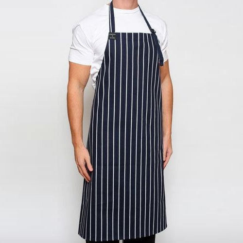 Breathable Blue And White Halter-Neck Sleeveless Striped Cotton Hotel Chef Cooking Aprons