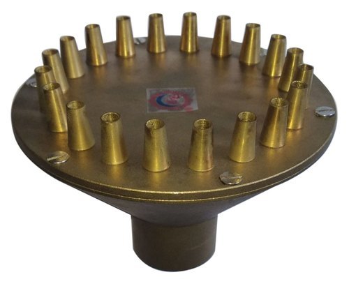Brass Fountain Nozzle - 3/4 Inch Diameter, Polished Golden Finish | Designed For 100kpa Work Pressure, Ideal For Fountains