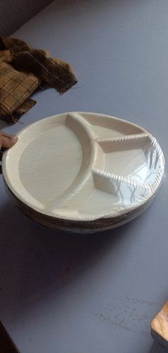 Disposable Microwave Safe Round 4 Partition Areca Leaf Food Serving Plates