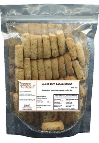 Flavours Of Calicut Sugar Free Badam Biscuit Cookies (300 G) Fat Content (%): 10 Grams (G)