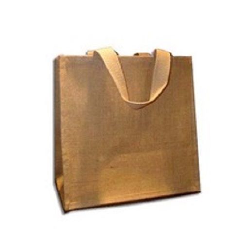 Brown Light Weight And Very Spacious Plain Promotional Jute Shopping Bag