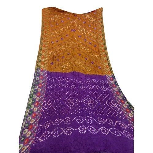 Cotton Silk Party Wear Printed Zari Work Purple And Golden Fancy Ladies Sarees