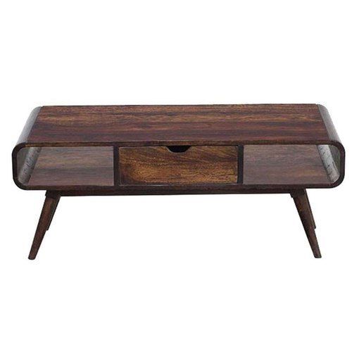 Rectangular Shape Modern Polished Finish Sheesham Wood Coffee Tables for Restaurant