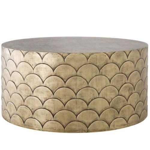 Round Shape Modern Polished Finish Wooden Coffee Tables for Restaurant