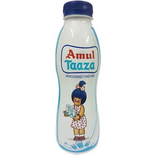 100% Pure And Fresh Amul Homogenized Toned Cow Milk