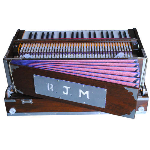 Harmonium - Teak Wood, 42 Keys, 3 Lines | Portable Design, Manual Power Source, Ideal for Professional Singing